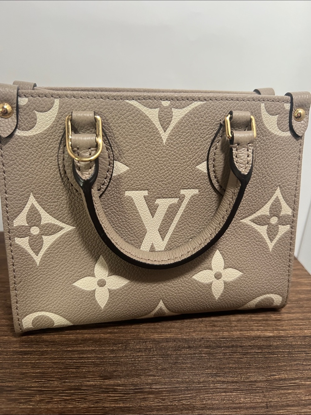 Louis Vuitton Taupe and Cream BB OnTheGo
